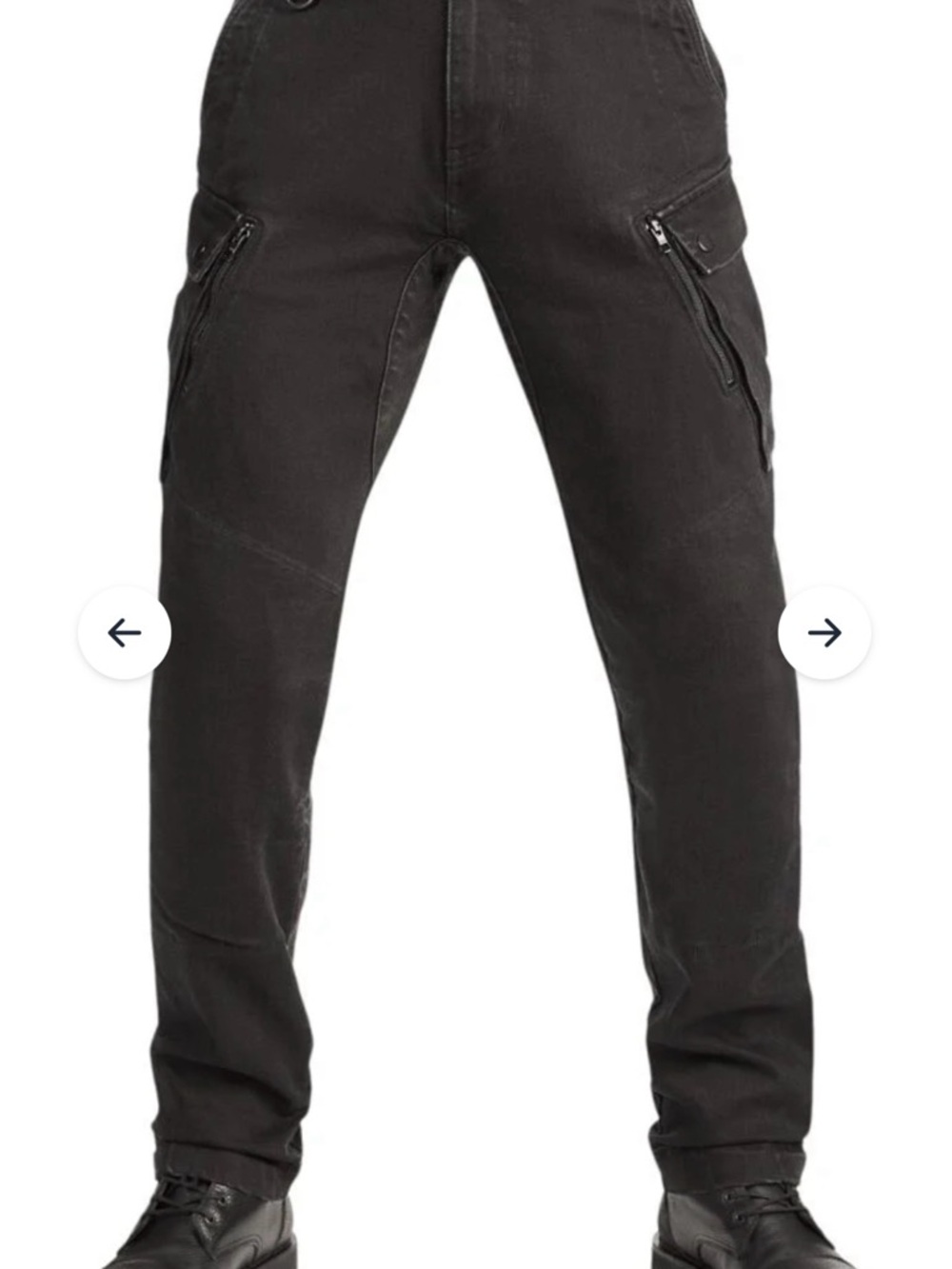NWT Pando Moto Men's Black Tactical Cargo Pants with Zip Pockets 36/34 orig $350 - Picture 5 of 8
